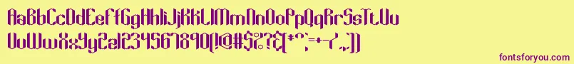 KeyRidgeBrk Font – Purple Fonts on Yellow Background