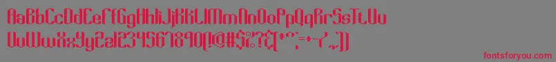 KeyRidgeBrk-Schriftart – Rote Schriften auf grauem Hintergrund