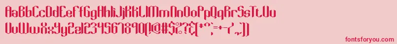 KeyRidgeBrk Font – Red Fonts on Pink Background