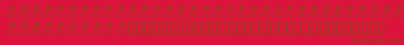 フォントKrSantasBag – 赤い背景に茶色の文字