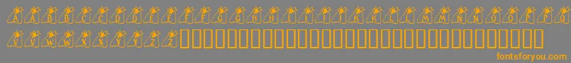 KrSantasBag Font – Orange Fonts on Gray Background
