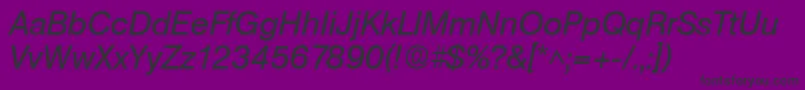 BasicSansSfItalic Font – Black Fonts on Purple Background