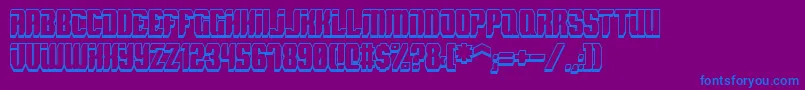 SpyhShadow Font – Blue Fonts on Purple Background