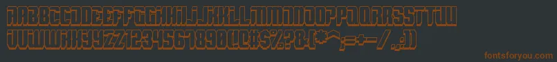 SpyhShadow-fontti – ruskeat fontit mustalla taustalla
