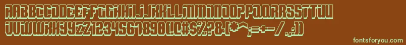 SpyhShadow Font – Green Fonts on Brown Background