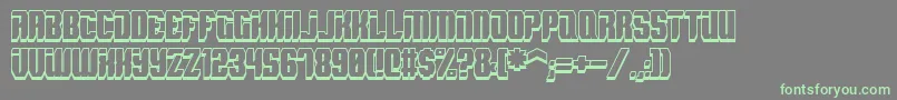 SpyhShadow Font – Green Fonts on Gray Background