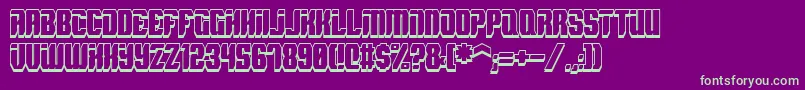 SpyhShadow Font – Green Fonts on Purple Background