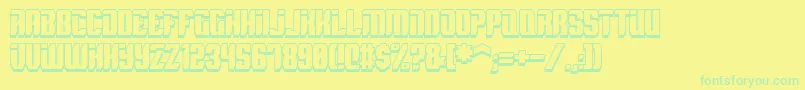 SpyhShadow Font – Green Fonts on Yellow Background