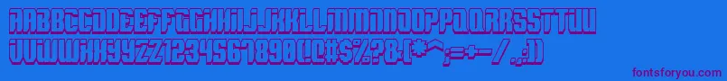 SpyhShadow Font – Purple Fonts on Blue Background