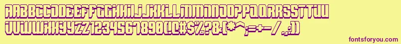 SpyhShadow Font – Purple Fonts on Yellow Background