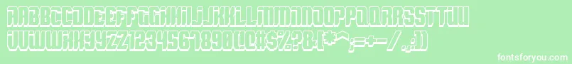 SpyhShadow Font – White Fonts on Green Background