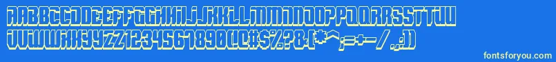 SpyhShadow Font – Yellow Fonts on Blue Background