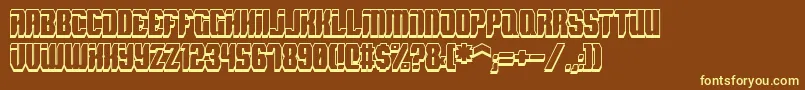 SpyhShadow Font – Yellow Fonts on Brown Background