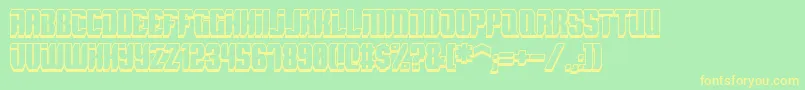 SpyhShadow Font – Yellow Fonts on Green Background