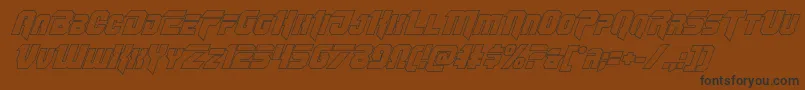 Omegaforceoutital12 Font – Black Fonts on Brown Background