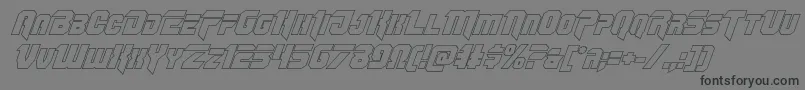 Omegaforceoutital12 Font – Black Fonts on Gray Background