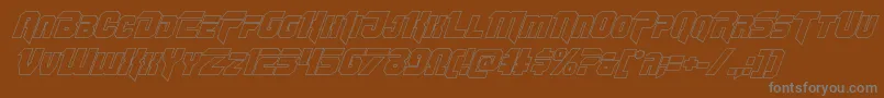 Fonte Omegaforceoutital12 – fontes cinzas em um fundo marrom