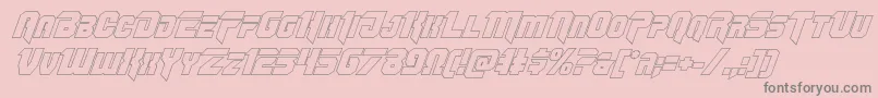 Omegaforceoutital12 Font – Gray Fonts on Pink Background