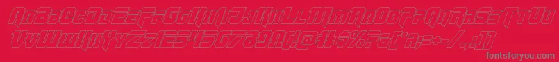 Omegaforceoutital12 Font – Gray Fonts on Red Background