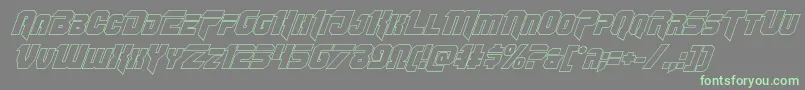 Omegaforceoutital12 Font – Green Fonts on Gray Background