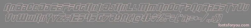 Omegaforceoutital12 Font – Pink Fonts on Gray Background