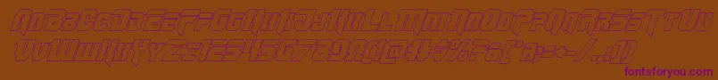 Omegaforceoutital12 Font – Purple Fonts on Brown Background