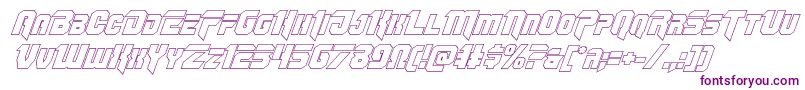 Omegaforceoutital12 Font – Purple Fonts on White Background
