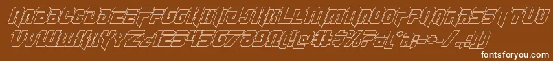 Omegaforceoutital12 Font – White Fonts on Brown Background