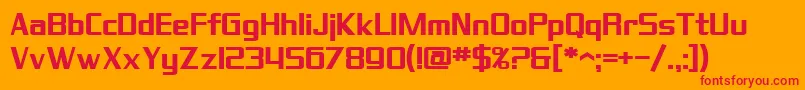SfTheraminGothicBold Font – Red Fonts on Orange Background