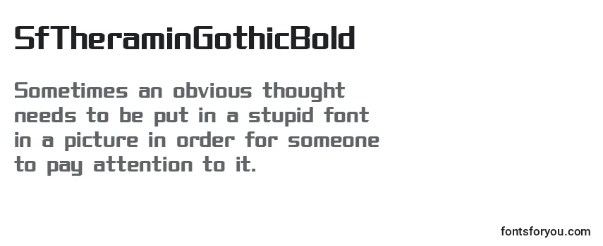 SfTheraminGothicBold-fontti