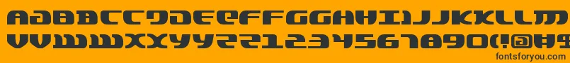 Lordsv2-fontti – mustat fontit oranssilla taustalla