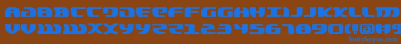 Lordsv2 Font – Blue Fonts on Brown Background