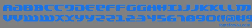 フォントLordsv2 – 灰色の背景に青い文字