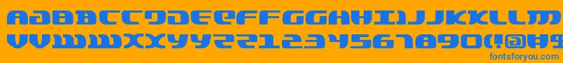 Saiba mais sobre a fonte Lordsv2 Fonte Lordsv2 – fontes azuis em um fundo laranja