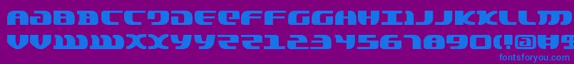 フォントLordsv2 – 紫色の背景に青い文字