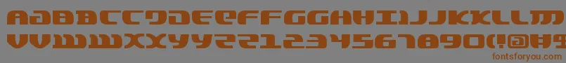 フォントLordsv2 – 茶色の文字が灰色の背景にあります。