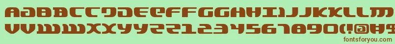 フォントLordsv2 – 緑の背景に茶色のフォント
