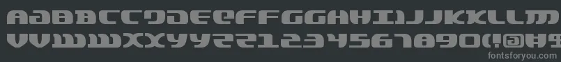 Lordsv2-fontti – harmaat kirjasimet mustalla taustalla