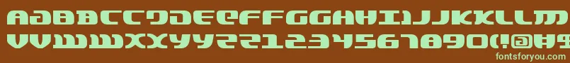 Lordsv2-fontti – vihreät fontit ruskealla taustalla
