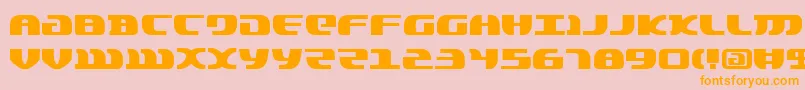 Lordsv2-Schriftart – Orangefarbene Schriften auf rosa Hintergrund