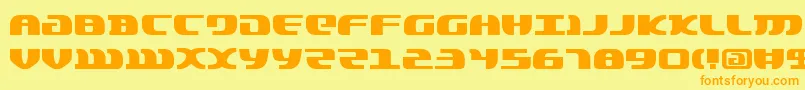 Lordsv2-fontti – oranssit fontit keltaisella taustalla