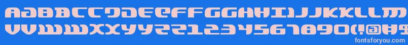 フォントLordsv2 – ピンクの文字、青い背景