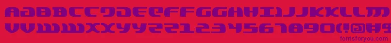 フォントLordsv2 – 赤い背景に紫のフォント