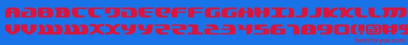フォントLordsv2 – 赤い文字の青い背景