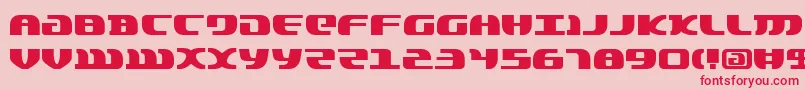 Lordsv2-fontti – punaiset fontit vaaleanpunaisella taustalla