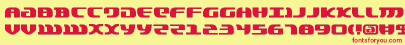フォントLordsv2 – 赤い文字の黄色い背景