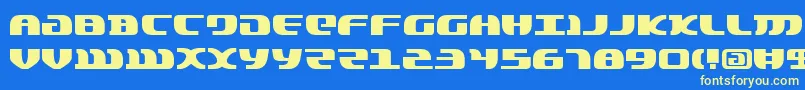 フォントLordsv2 – 黄色の文字、青い背景