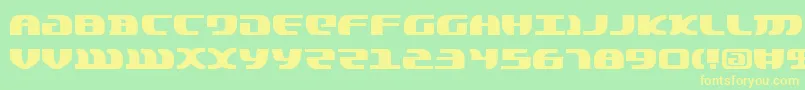 フォントLordsv2 – 黄色の文字が緑の背景にあります