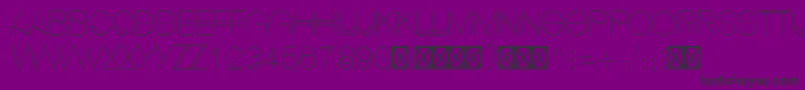 HipstelveticaUltralight-fontti – mustat fontit violetilla taustalla