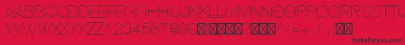 HipstelveticaUltralight Font – Black Fonts on Red Background
